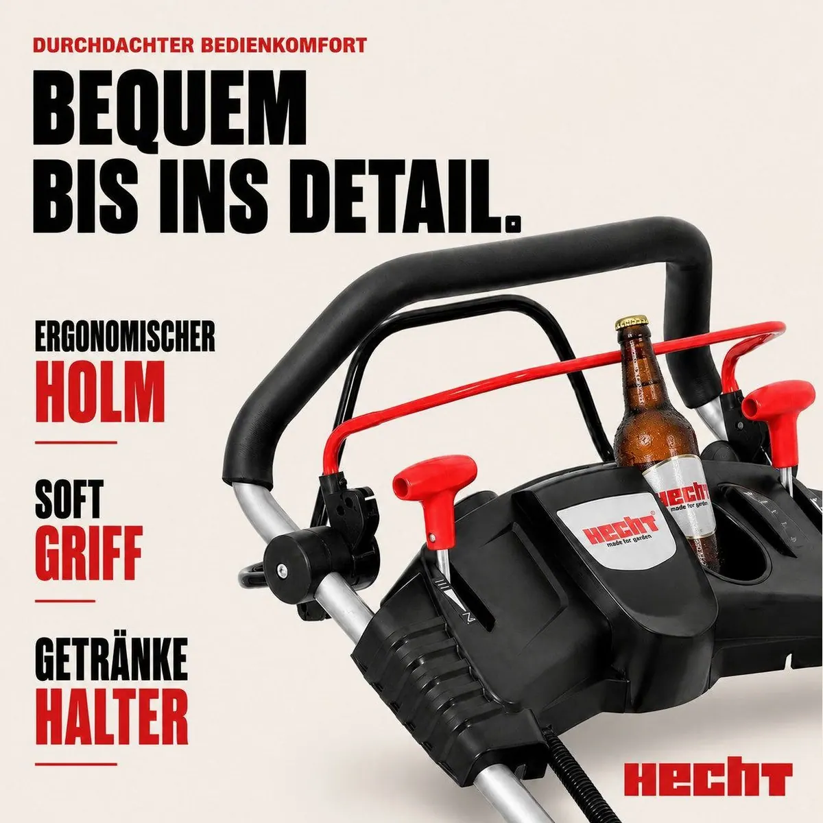 Hecht 5534 SWE Benzin-Rasenmäher, Elektrostart, 4-Gang-Antrieb, 5-in-1 Funktion 5
