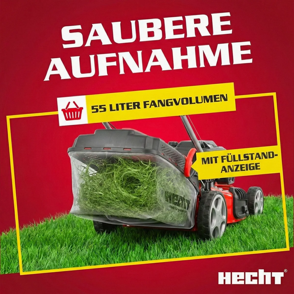 Hecht 547 SXW Benzinrasenmäher, 5-in-1 Funktion, Radantrieb, 46 cm Schnittbreite 5