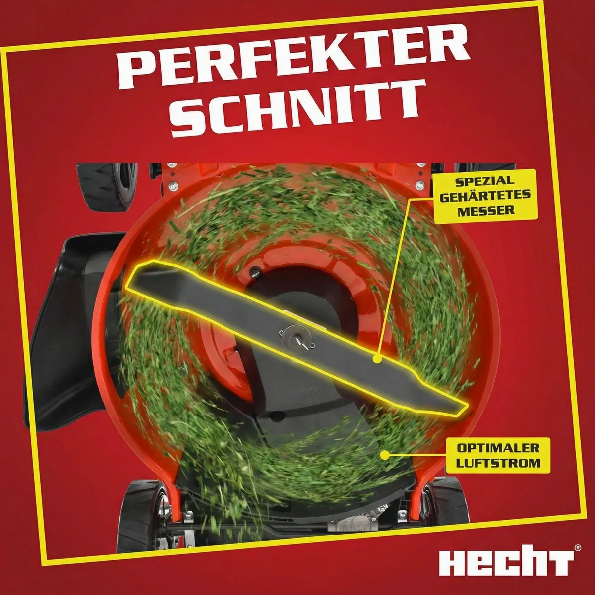 Hecht 554 SX Benzinrasenmäher, 5-in-1 Funktion, 6 PS, 75L Fangkorb 5