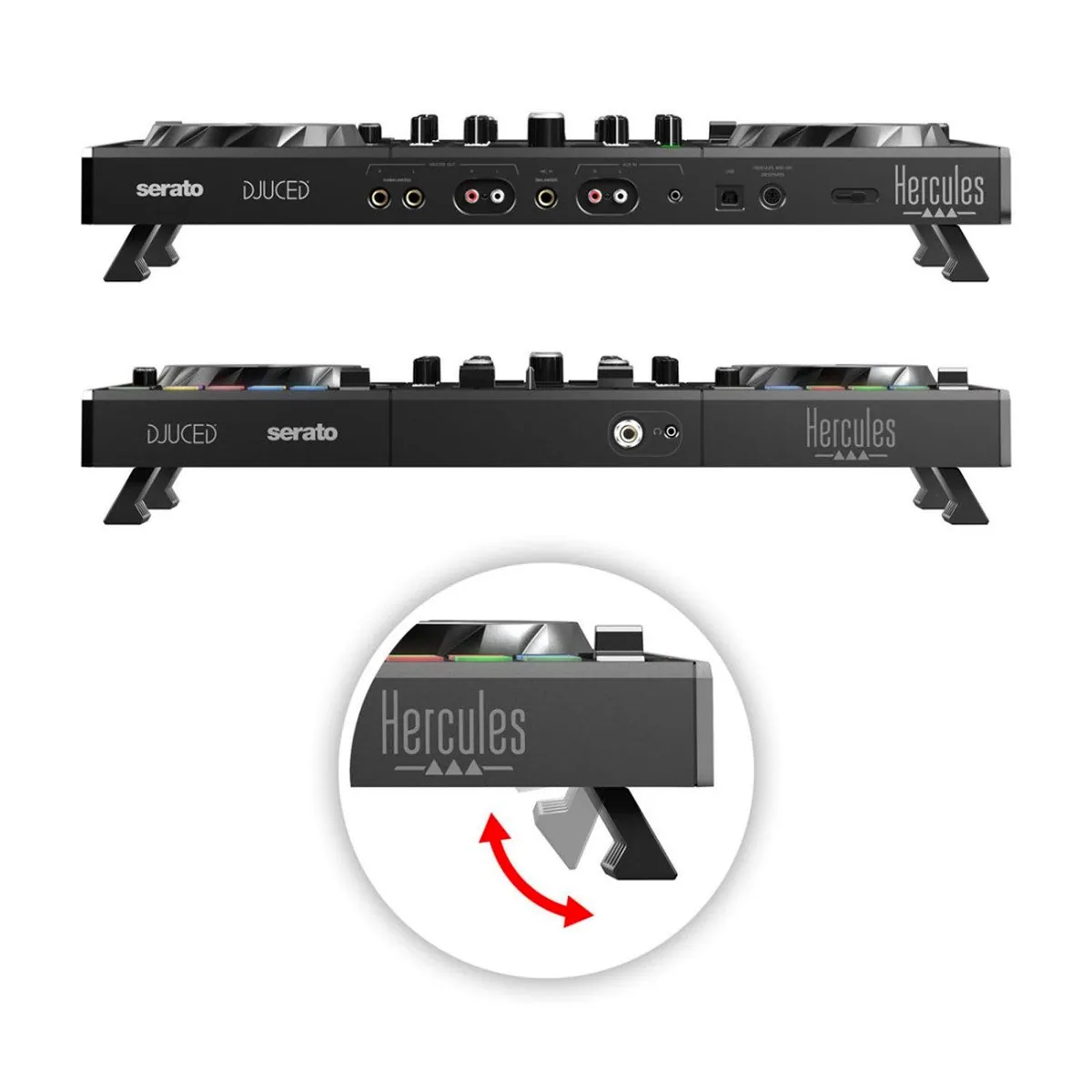 HERCULES DJ Control Inpulse 500, 2-Deck Controller mit Kopfhörer und intelligentem Music-Assistenten 4