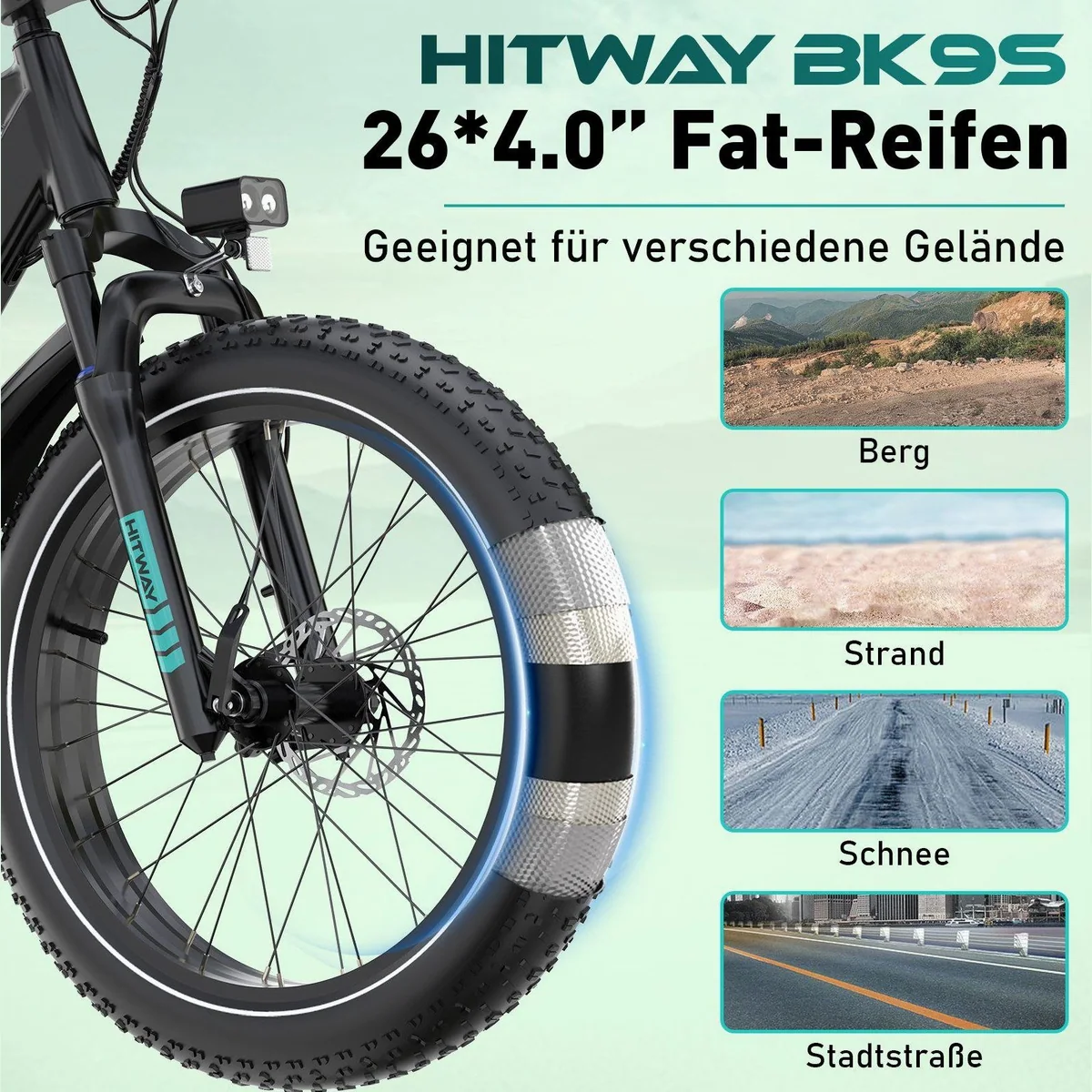 HITWAY BK9S E-Bike, 250 W Motor, 120 km Reichweite, Shimano 7-Gang-Schaltung 2