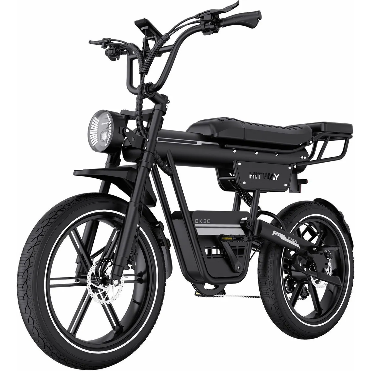 HITWAY E-Bike Mountainbike, 48V Akku, 7-Gang Shimano, 20 Zoll Fatbike-Reifen