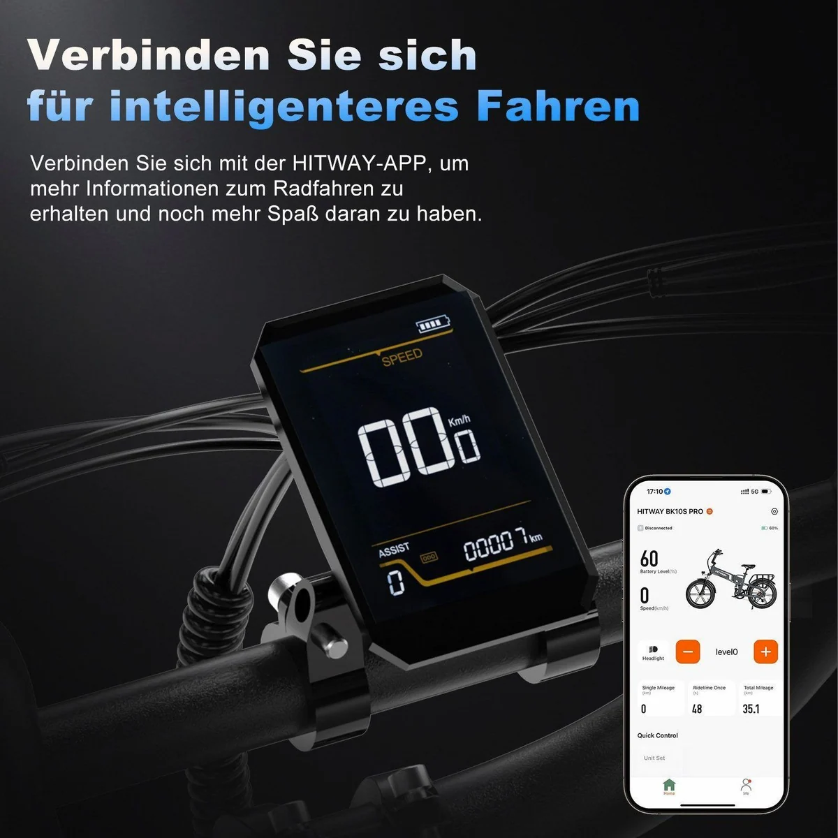 HITWAY E-Bike Mountainbike 20*4,0 Zoll, 720 Wh Akku, 7-Gang Shimano Schaltung 3