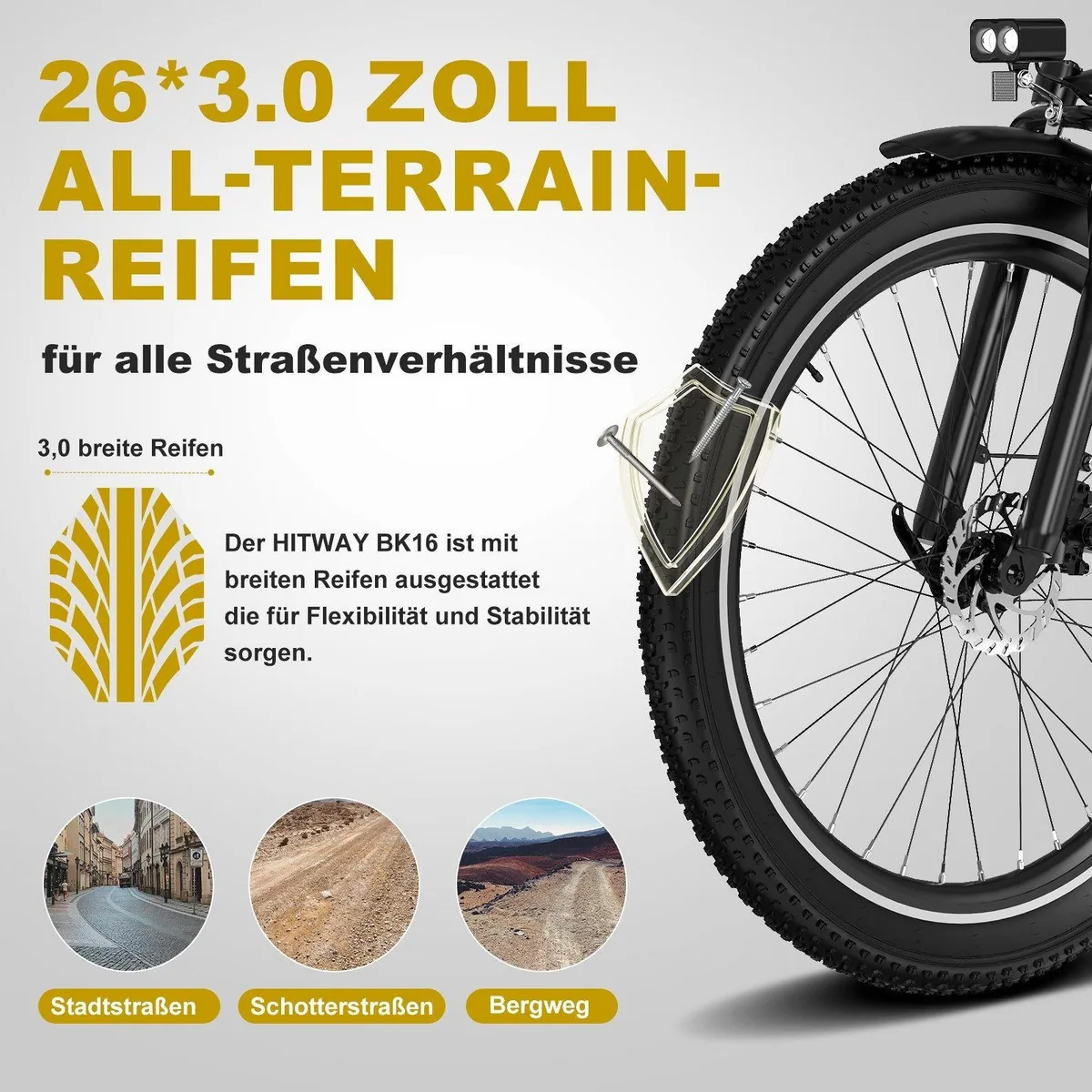 HITWAY BK16 Pedelec, 48V 18Ah Akku, 250W Motor, Shimano 7-Gang — hohe Reichweite, Komfort, Benutzerfreundlichkeit 3