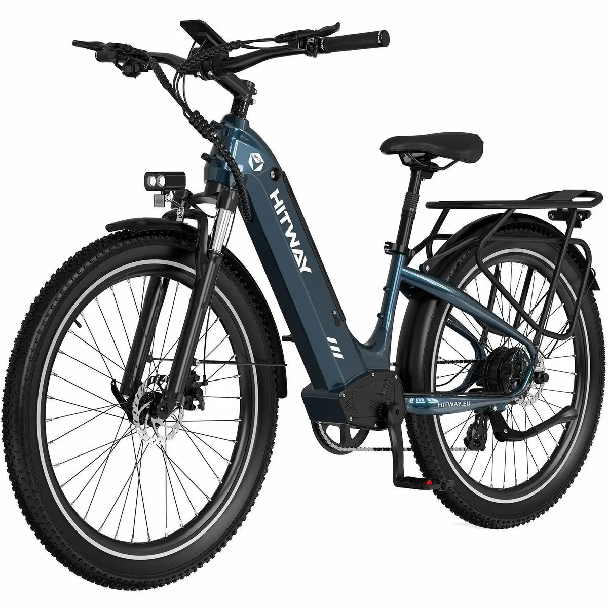 HITWAY E-Bike Pedelec, 48V 18Ah Akku, 250W Motor, 7-Gang Shimano
