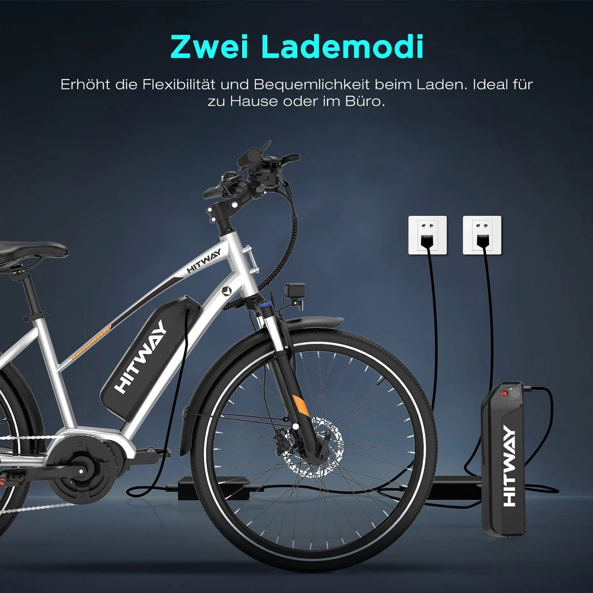 HITWAY BK-U1 E-Bike, 70 Nm Mittelmotor, 180 km Reichweite, Hydraulikbremsen 5