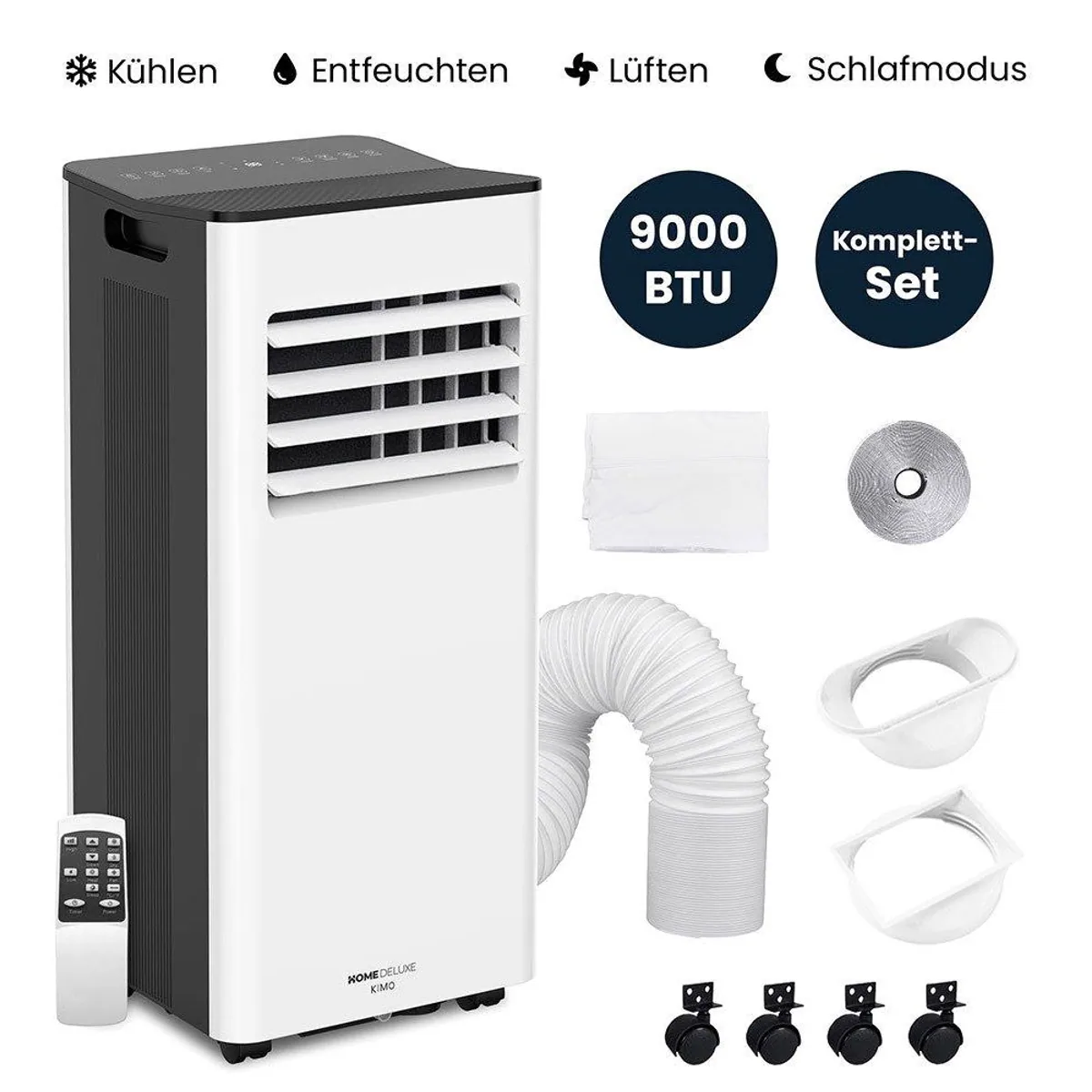 HOME DELUXE KIMO 3-in-1-Klimagerät, 9000 BTU, WiFi-Steuerung, leise & mobil