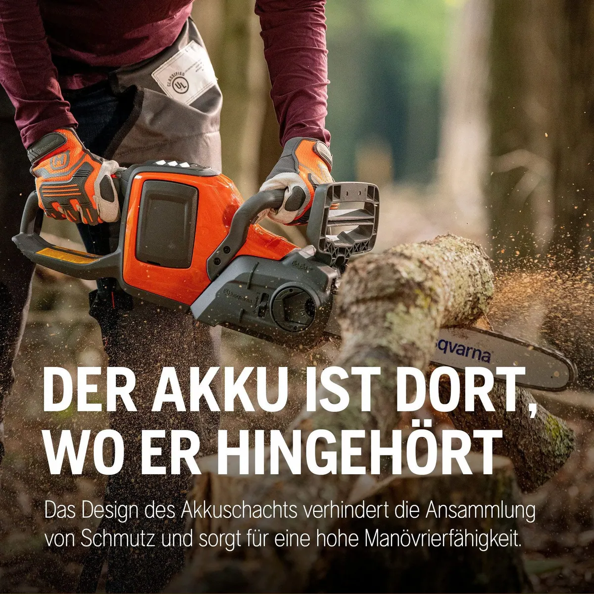 Husqvarna 225i Akku-Kettensäge, 35.6 cm Schwertlänge, leicht und kabellos 3