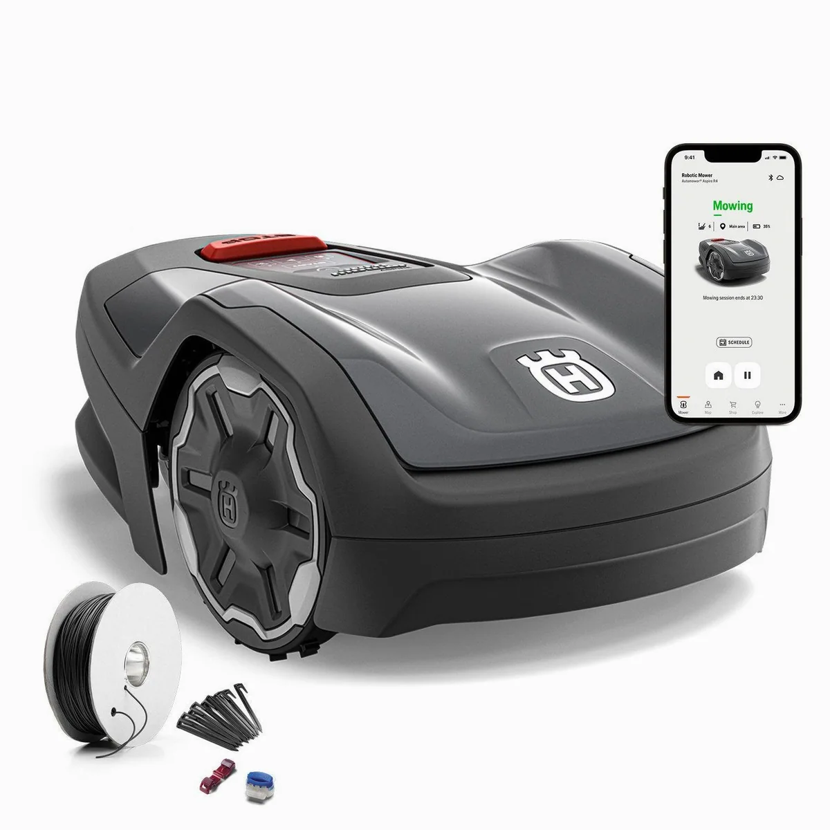 Husqvarna Aspire R4 Rasenmähroboter, für 400 m² Fläche, App-Steuerung, Frostwächter 2