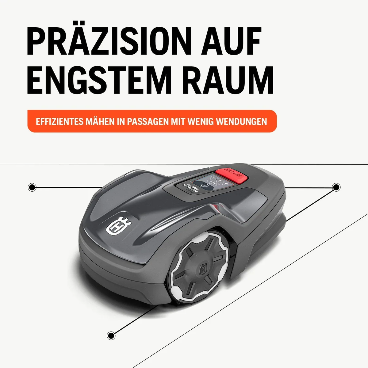 Husqvarna Aspire R4 Rasenmähroboter, für 400 m² Fläche, App-Steuerung, Frostwächter 3
