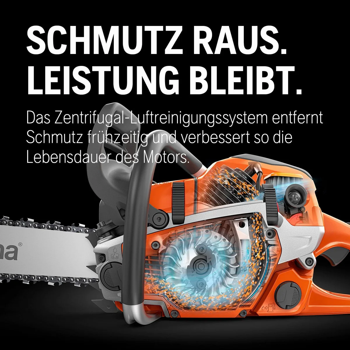 Husqvarna 120 Mark II Benzin-Kettensäge, 35 cm Schwertlänge, X-Torq Motor, LowVib Technologie 5