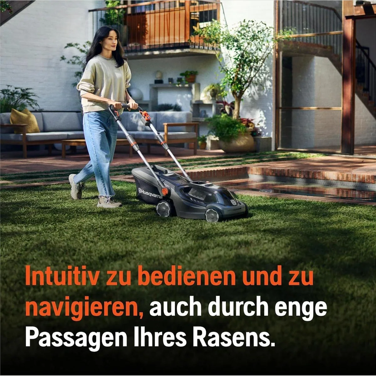 Husqvarna Aspire LC34-P4A Akkurasenmäher, kompakt und leicht, 34 cm Schnittbreite 3
