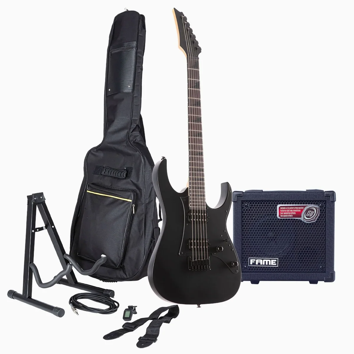 Ibanez Gio GRGR131EX-BKF E-Gitarre, vielseitig, robust, ideal für Anfänger