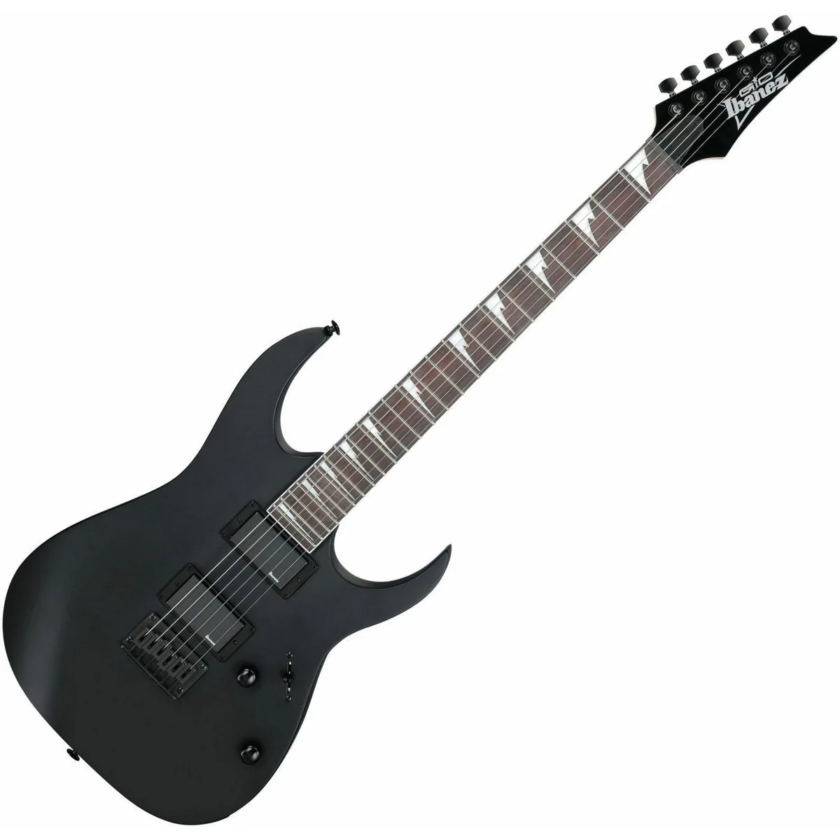 Ibanez GRG121DX-BKF E-Gitarre, kraftvolle Humbucker, komfortable Bespielbarkeit