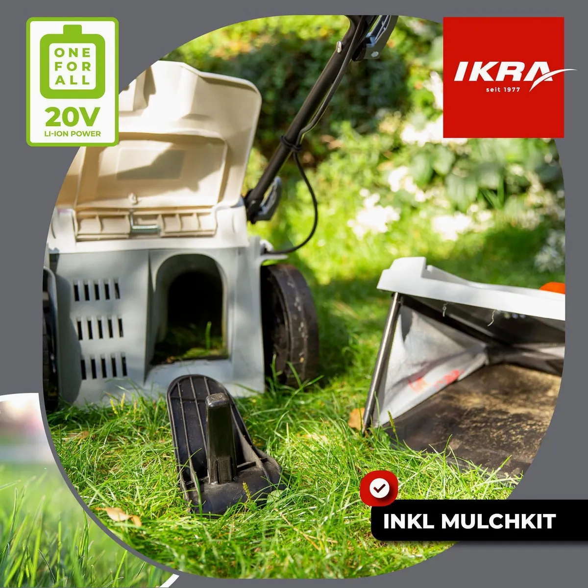 ikra GmbH Akkurasenmäher ICM 2/2037, 37 cm Schnittbreite, leistungsstarker bürstenloser Motor 3