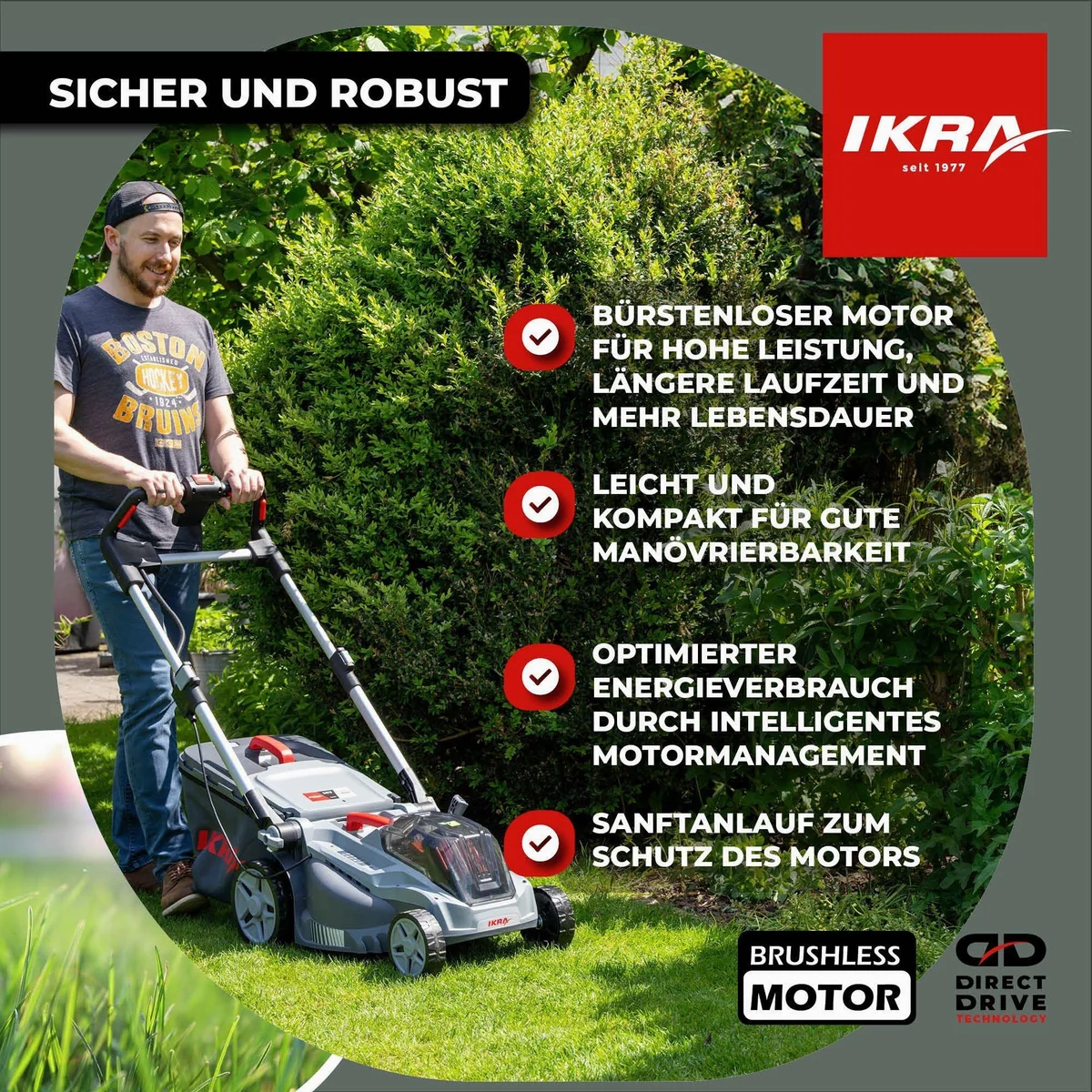 ikra GmbH Akkurasenmäher IB-LM 43, 43 cm Schnittbreite, 3in1-Funktion 4