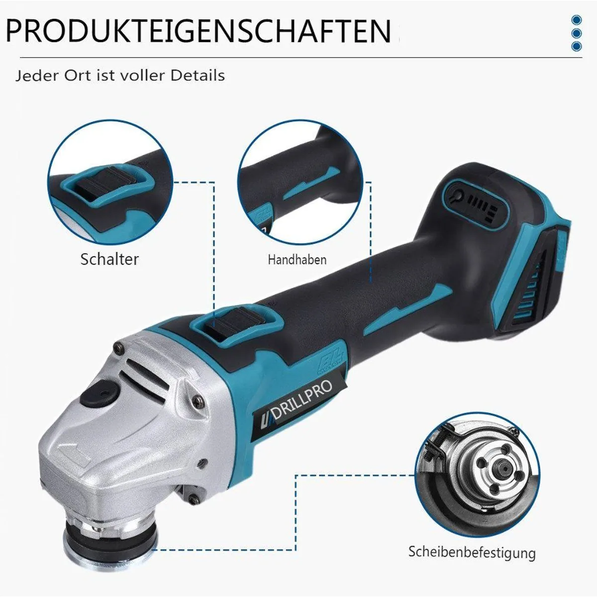 Insma Elektrowerkzeug-Set 4 IN 1, vielseitig und leistungsstark — inkl. 2 Akkus und Koffer 5