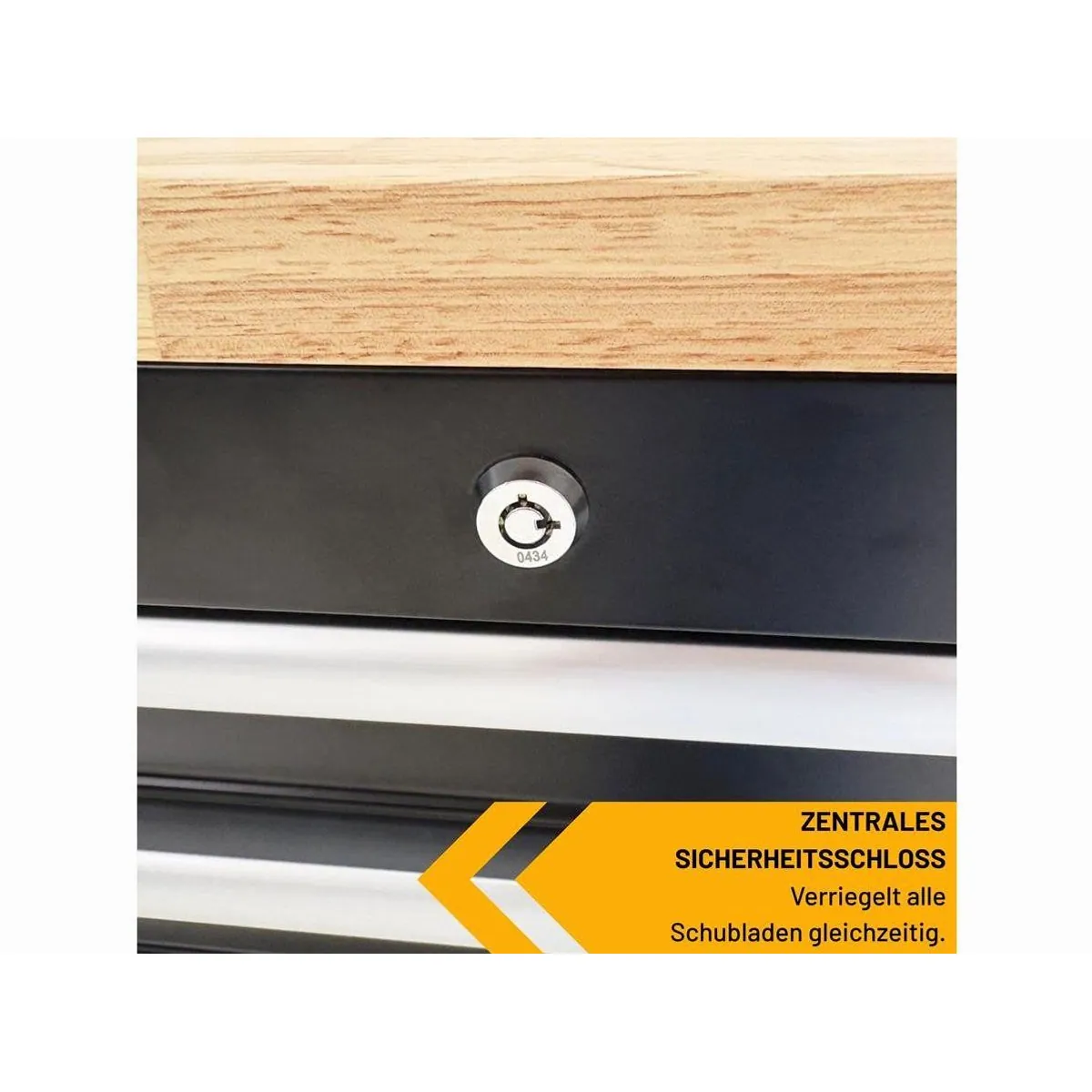 JCB Werkstattwagen JCB-27TCK, 259-teiliges Werkzeugset, 8 Schubladen mit Soft-Close 4