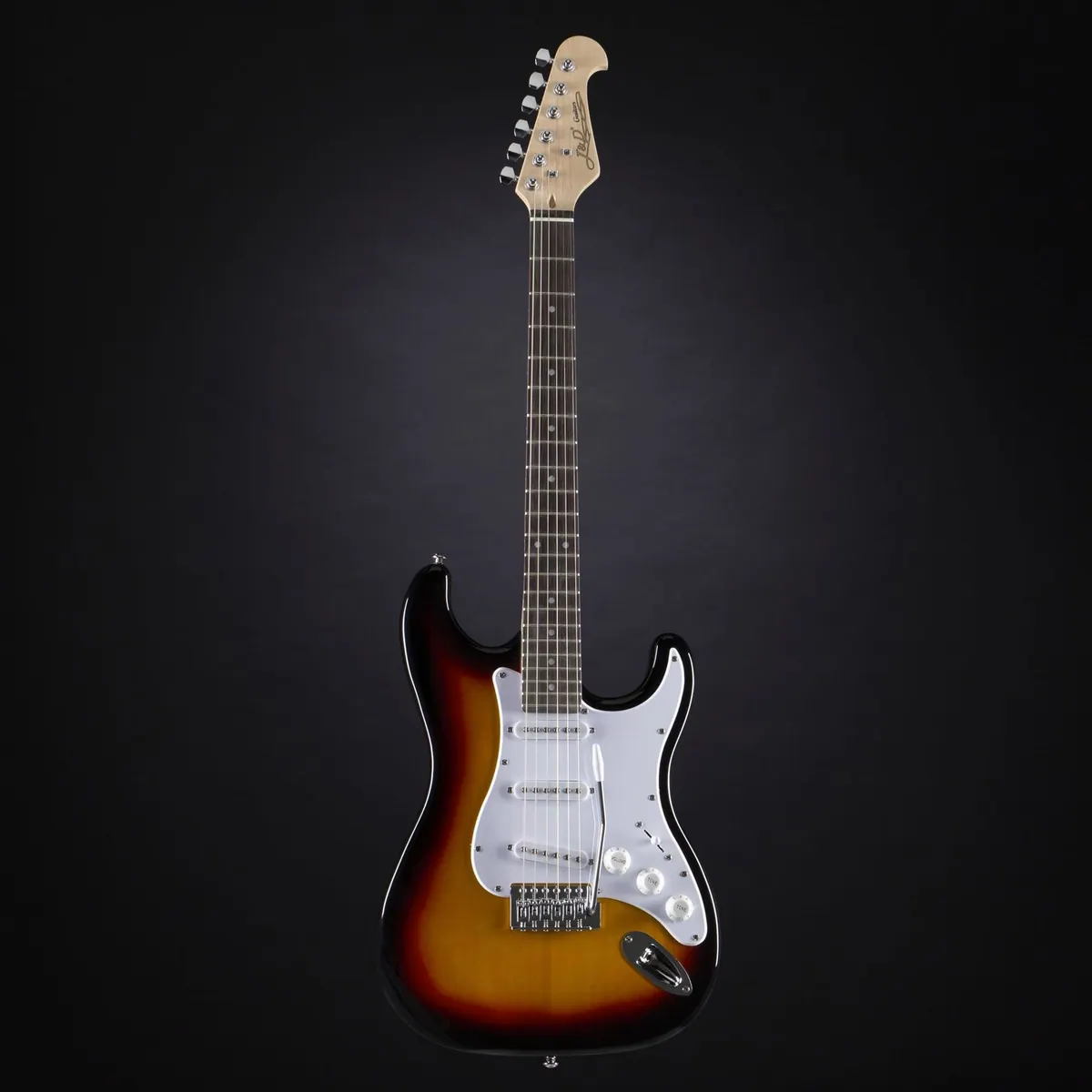 J & D ST Rock E-Gitarre Set, inklusive Verstärker und Zubehör — ideales Einsteiger-Set in Sunburst 2