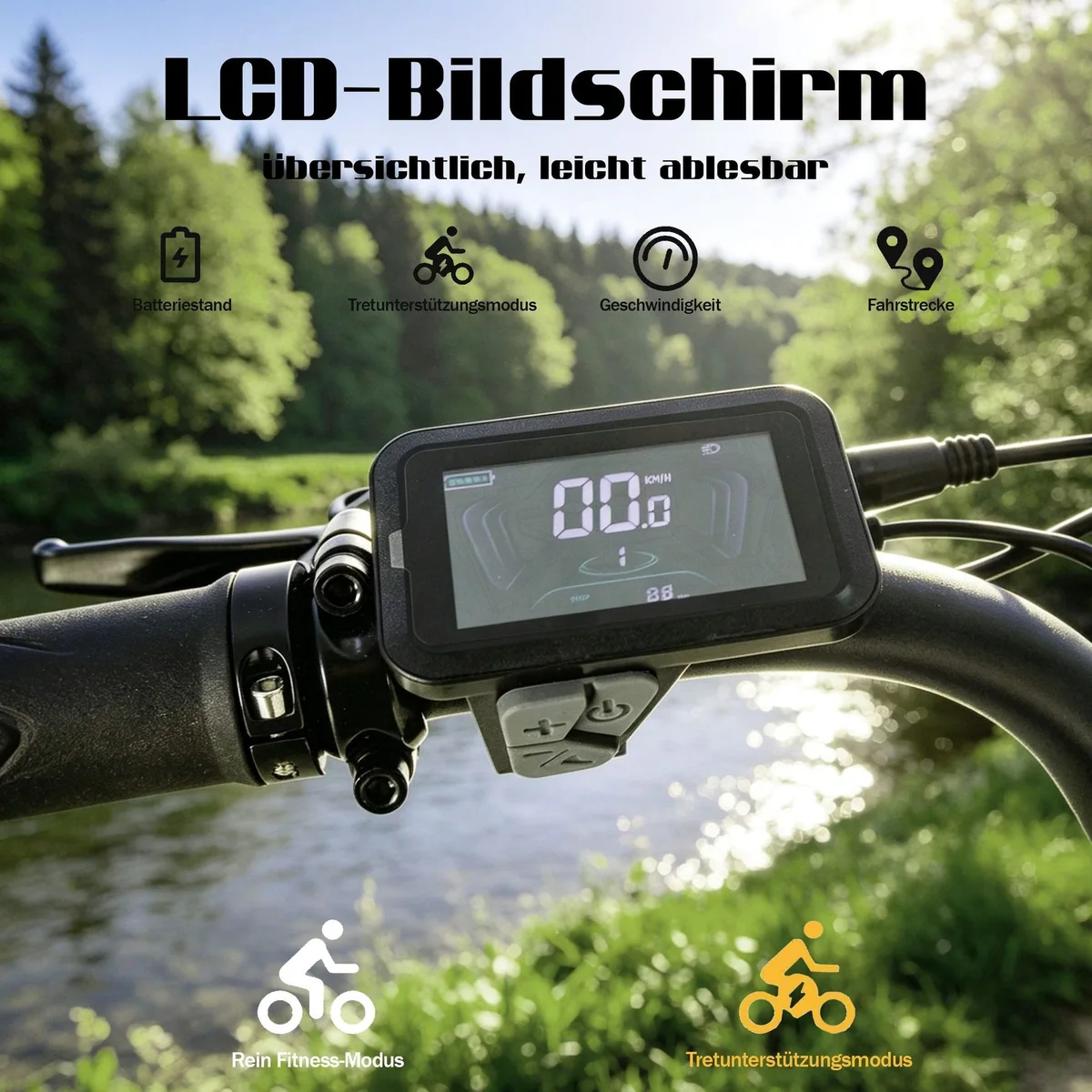 JOBOBIKE E-Bike Mountainbike 20 Zoll, 720 Wh Akku, Vollfederung, 7-Gang Shimano 5
