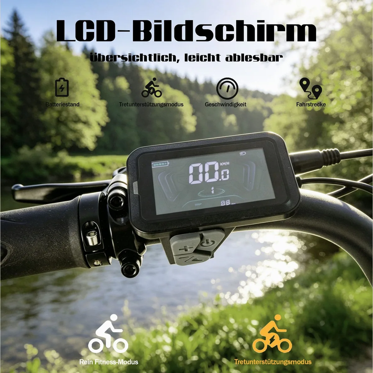 JOBOBIKE E-Bike Mountainbike 20 Zoll, 720 Wh Akku, vollgefederte Konstruktion 5