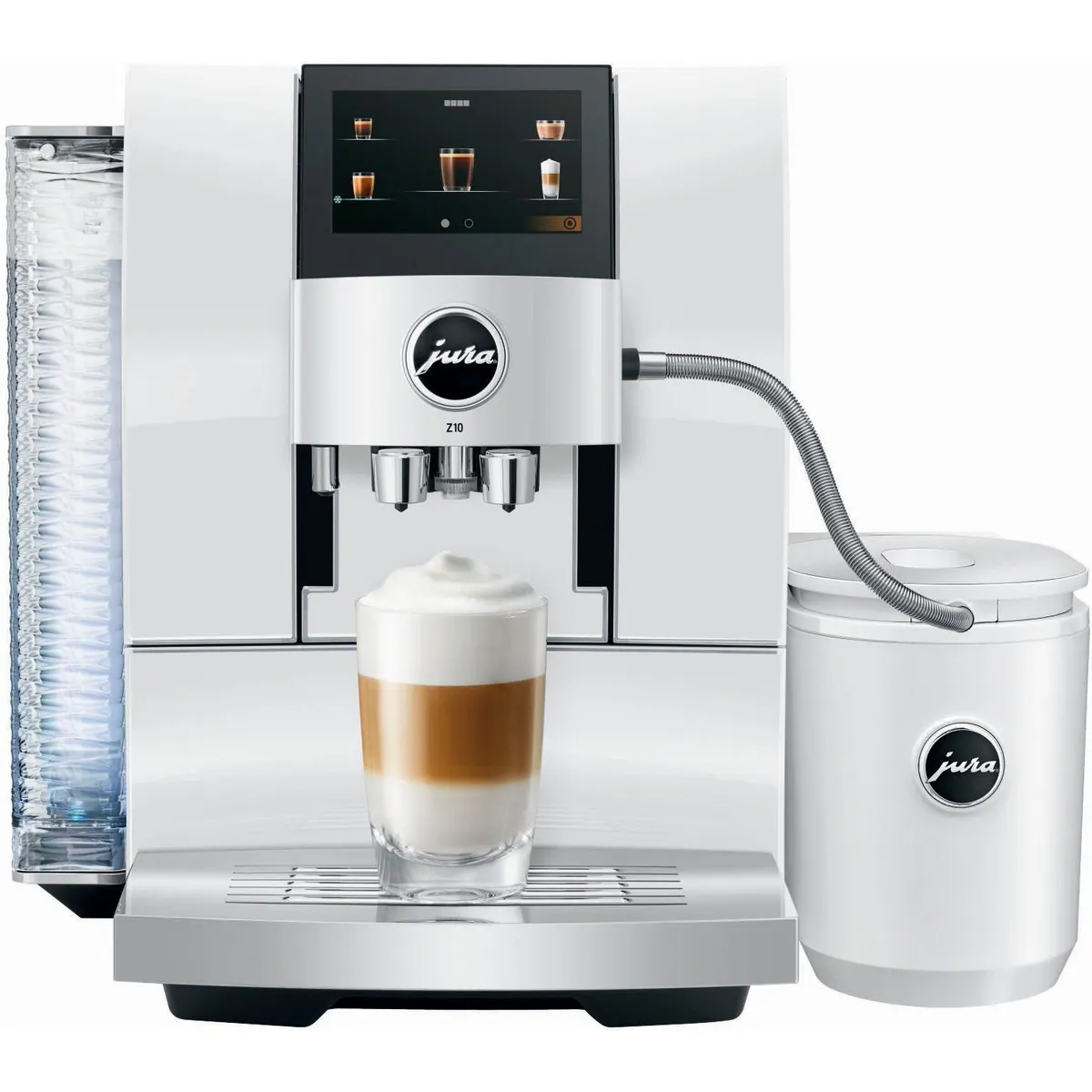 JURA Z10 Diamond White Kaffeevollautomat, 51 Spezialitäten, Cold Brew & Touch-Funktion