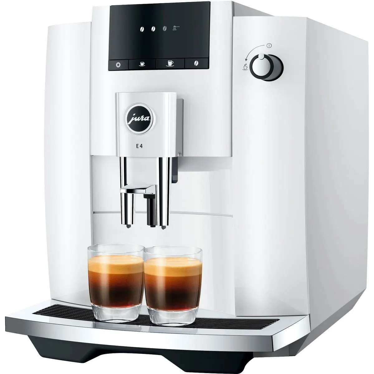 JURA E4 Kaffeevollautomat, perfekter Kaffeegenuss, intuitive Bedienung, elegantes Design