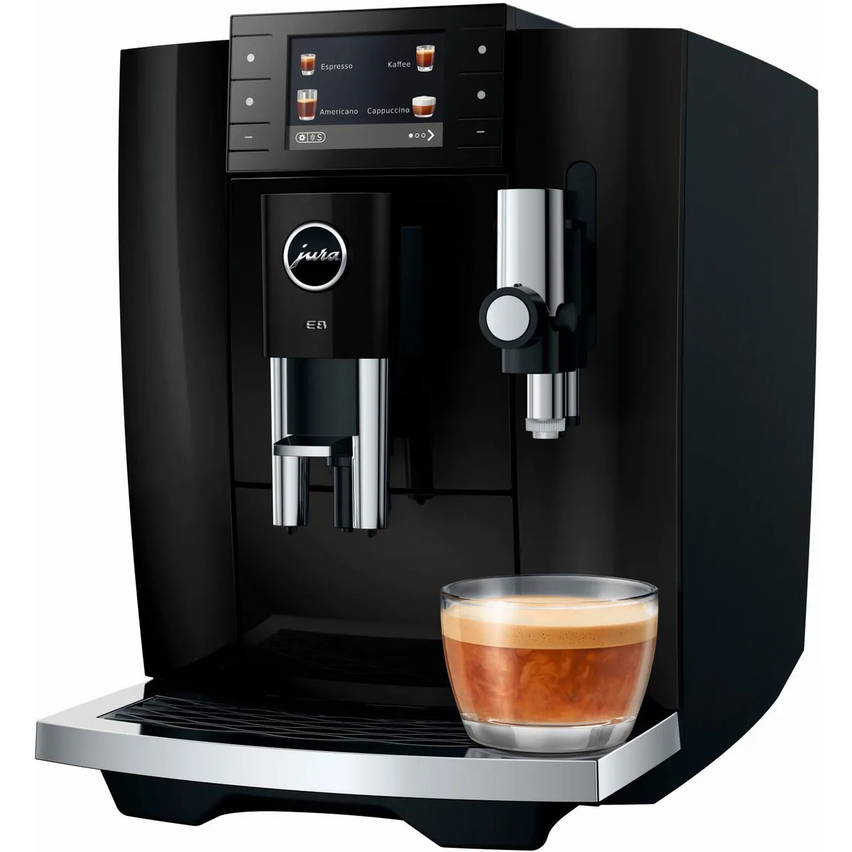 JURA E8 Kaffeevollautomat, 27 Spezialitäten, WiFi, Hot & Light Brew