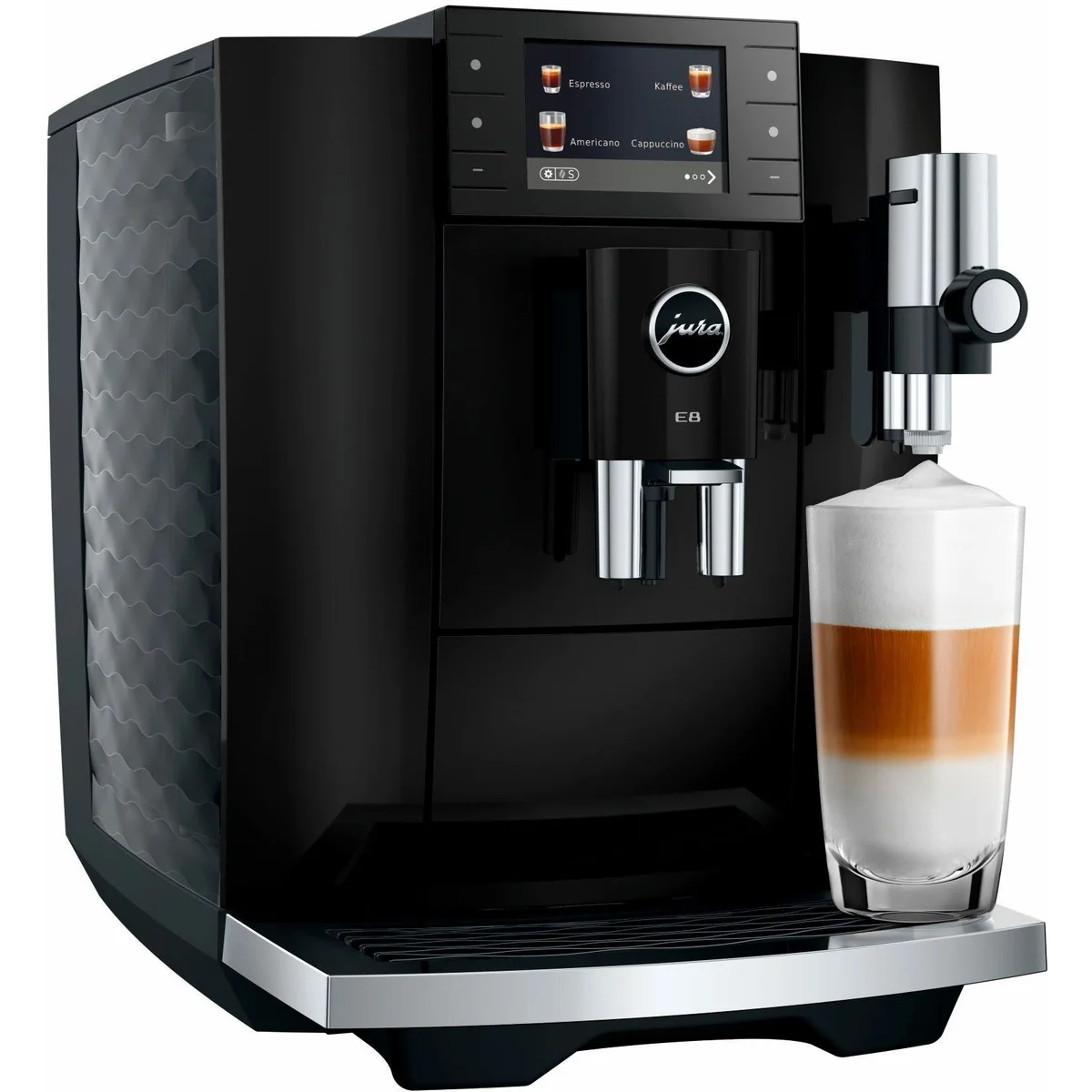JURA E8 Kaffeevollautomat, 27 Spezialitäten, WiFi, Hot & Light Brew 2