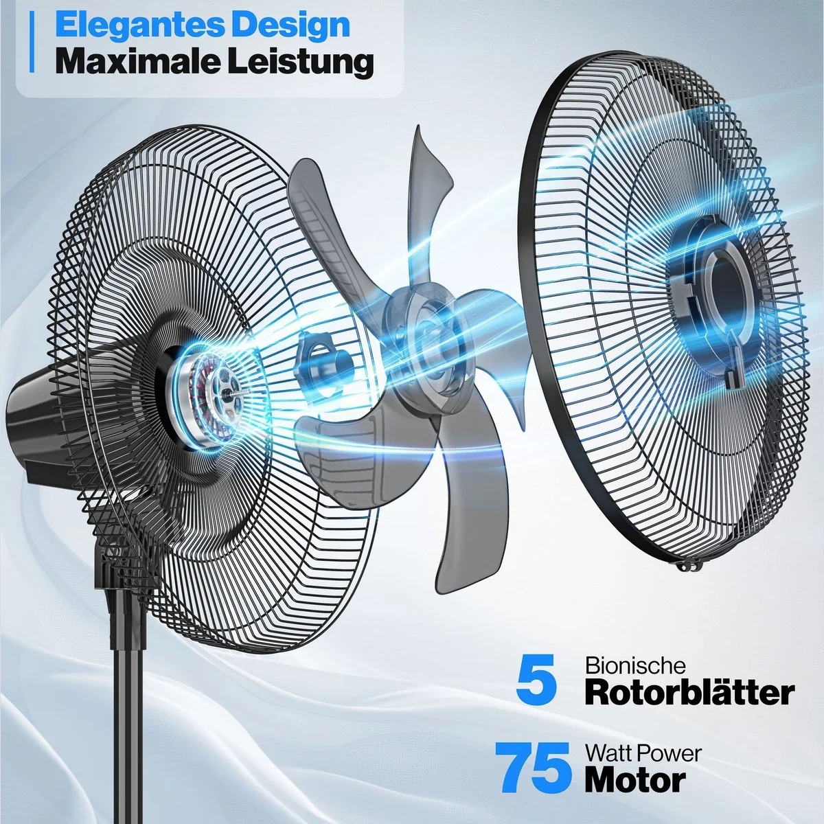 KESSER Standventilator Frosty, Ultraschall-Sprühnebel & Fernbedienung — erfrischend, mobil, vielseitig 4