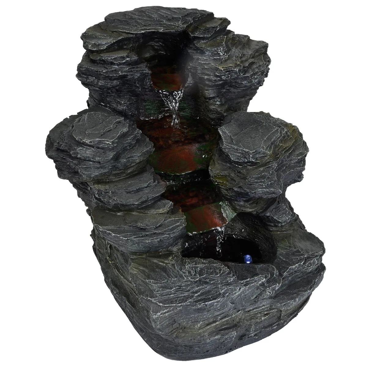 Köhko Zimmerbrunnen, elegante Schieferoptik mit LED-Beleuchtung 3