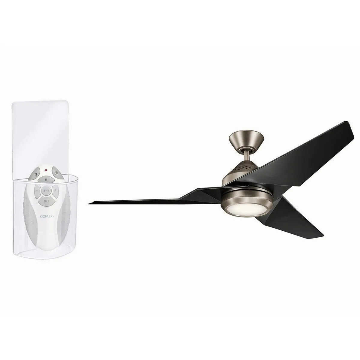 Kichler Deckenventilator Ø152cm, mit Licht & Fernbedienung, leise für Wohnräume