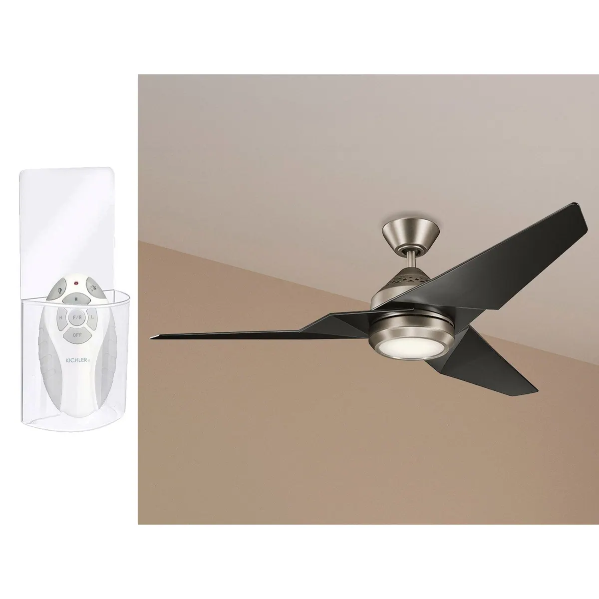 Kichler Deckenventilator Ø152cm, mit Licht & Fernbedienung, leise für Wohnräume 2