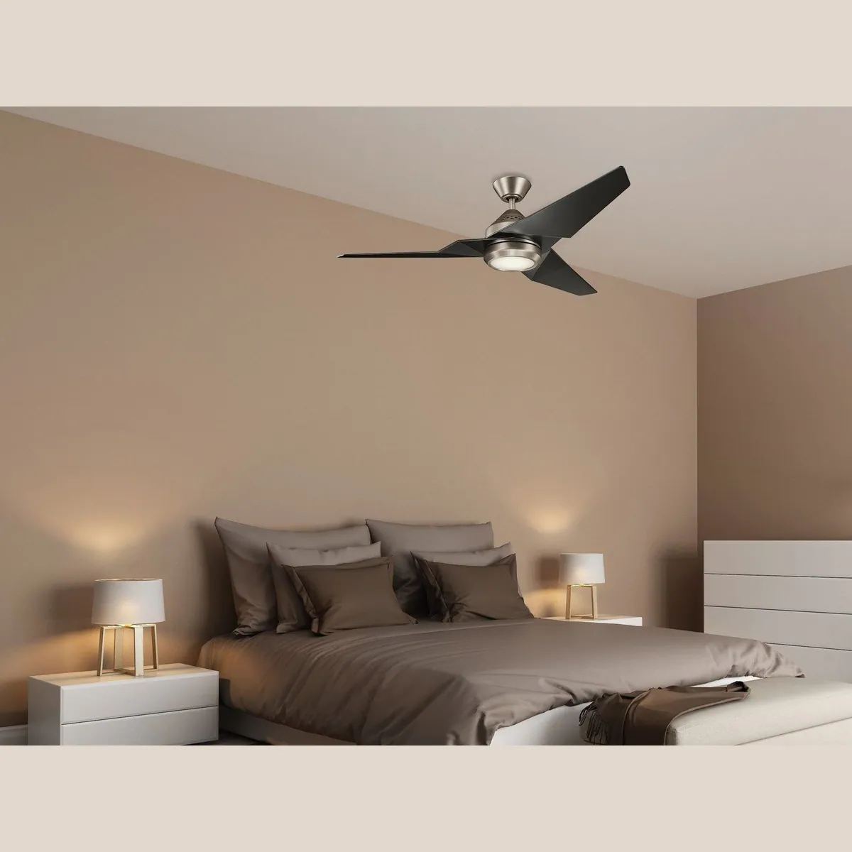 Kichler Deckenventilator Ø152cm, mit Licht & Fernbedienung, leise für Wohnräume 3