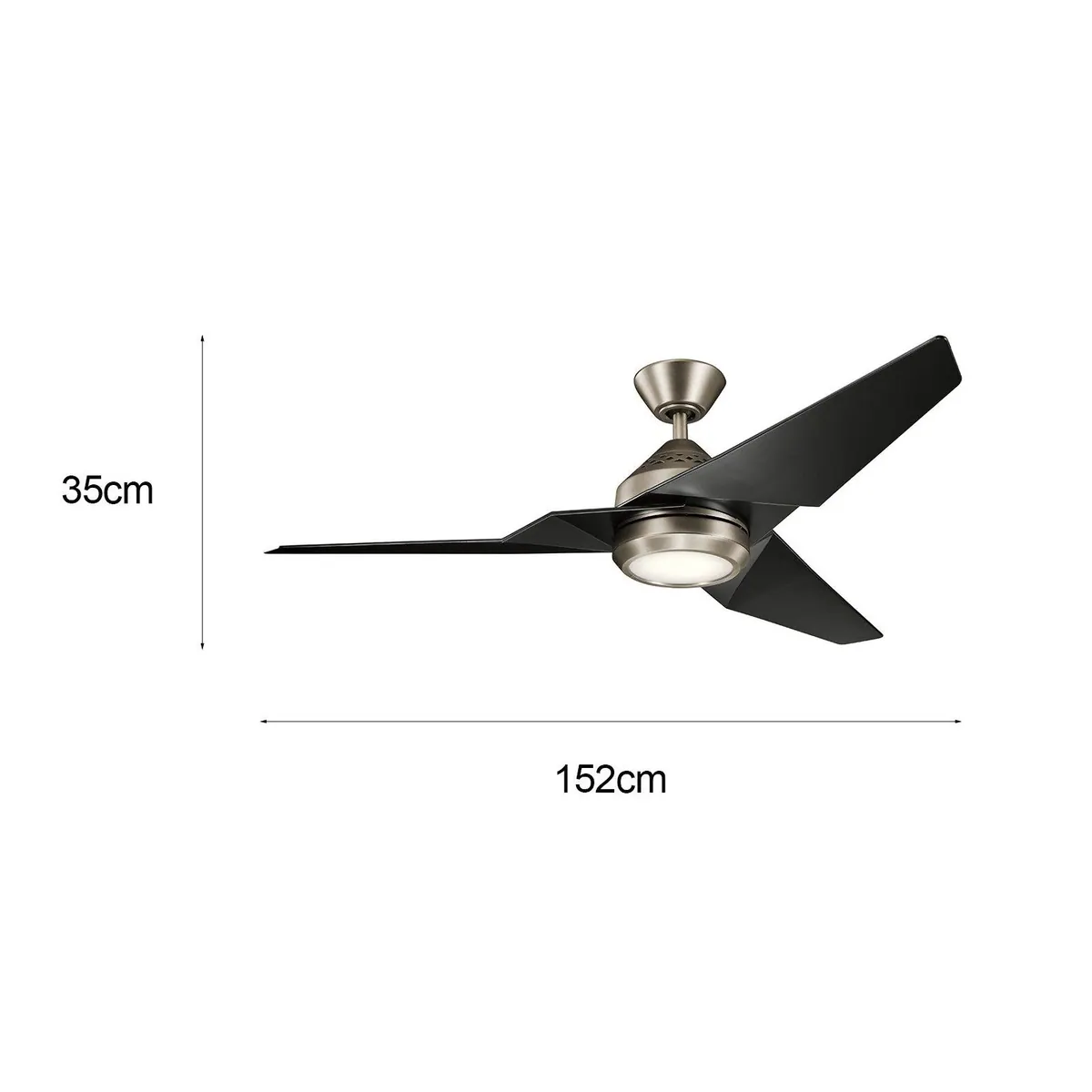 Kichler Deckenventilator Ø152cm, mit Licht & Fernbedienung, leise für Wohnräume 4