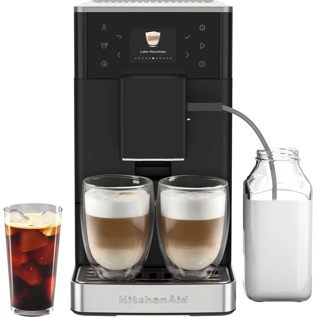 KitchenAid Kaffeevollautomat 5KES8453EBM, leise Zubereitung und Iced Coffee-Funktion