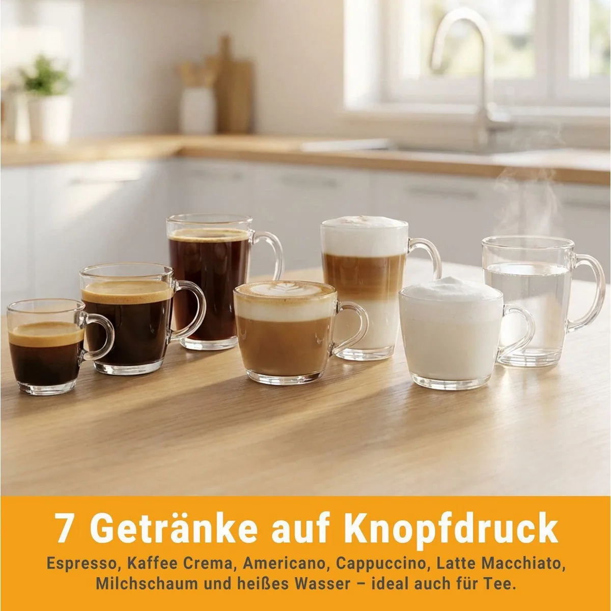 KKT KOLBE One Kaffeevollautomat, 7 Kaffeespezialitäten, automatische Reinigung, 2 Tassen-Funktion 3