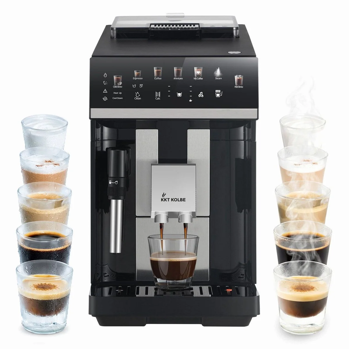 KKT KOLBE Kaffeevollautomat Pure, 4 Kaffeespezialitäten, automatische Reinigung