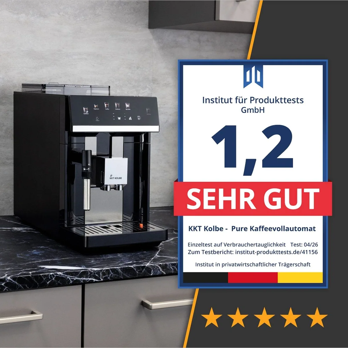 KKT KOLBE Kaffeevollautomat Pure, 4 Kaffeespezialitäten, automatische Reinigung 2