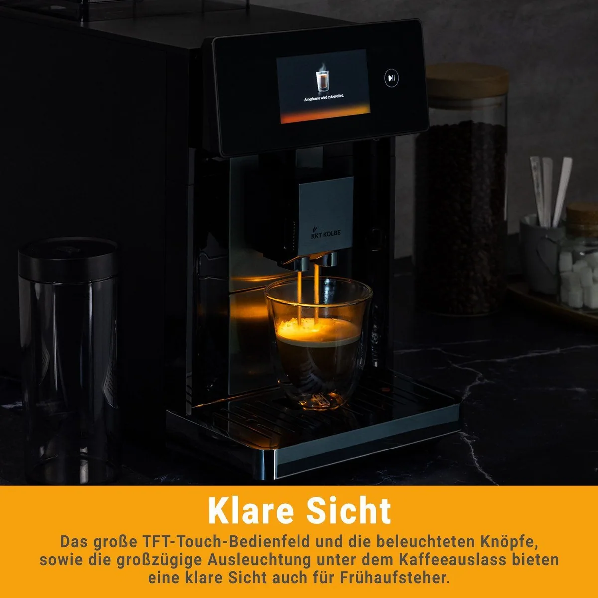 KKT KOLBE Pro Kaffeevollautomat, 10 Getränke, TFT-Touch-Display, Automatische Reinigung 4