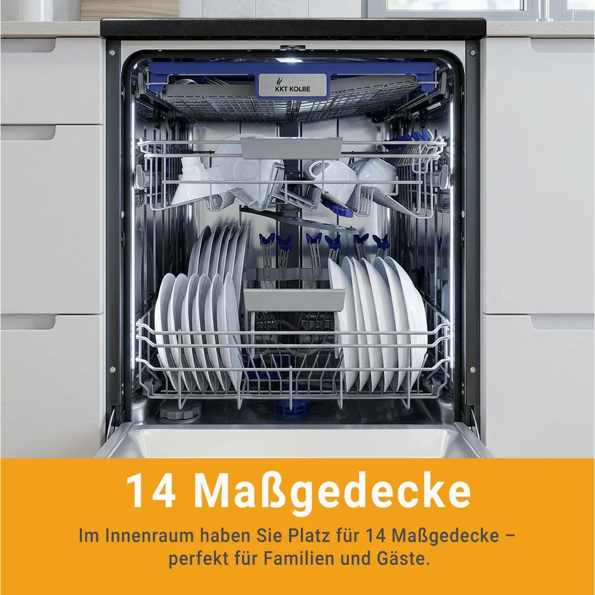 KKT KOLBE DW60FSS Standgeschirrspüler, 14 Maßgedecke, 7 Programme, Energieeffizienzklasse A 2