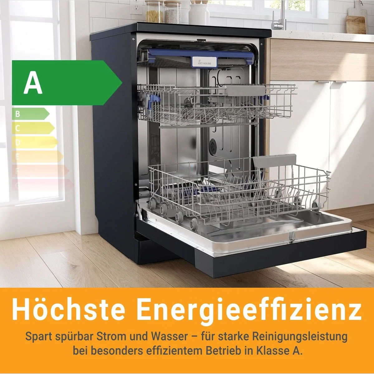 KKT KOLBE DW60FSS Standgeschirrspüler, 14 Maßgedecke, 7 Programme, Energieeffizienzklasse A 3