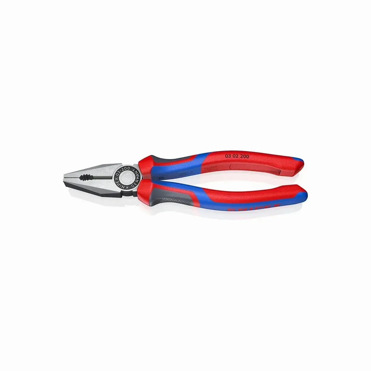 Knipex Kombizange 03 02 200, Comfort-Griffe, induktiv gehärtete Schneiden
