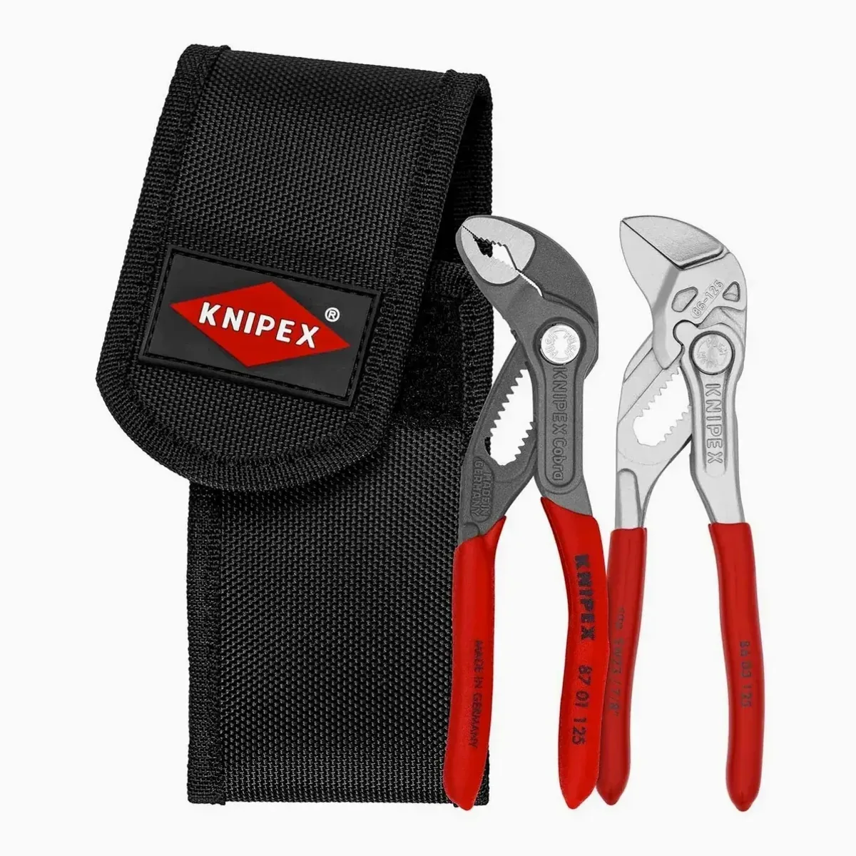 Knipex Mini-Zangenset, praktische Gürteltasche, zwei nützliche Zangen