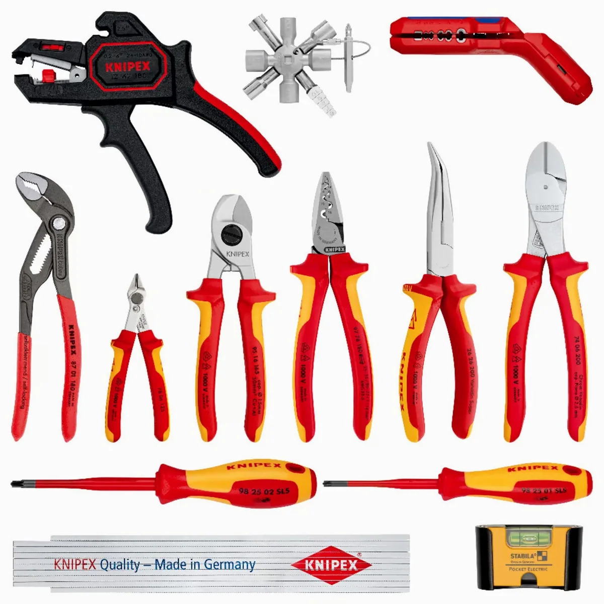 Knipex Erweiterungs-Set Elektro II, 14-teilig, VDE-geprüfte Werkzeuge