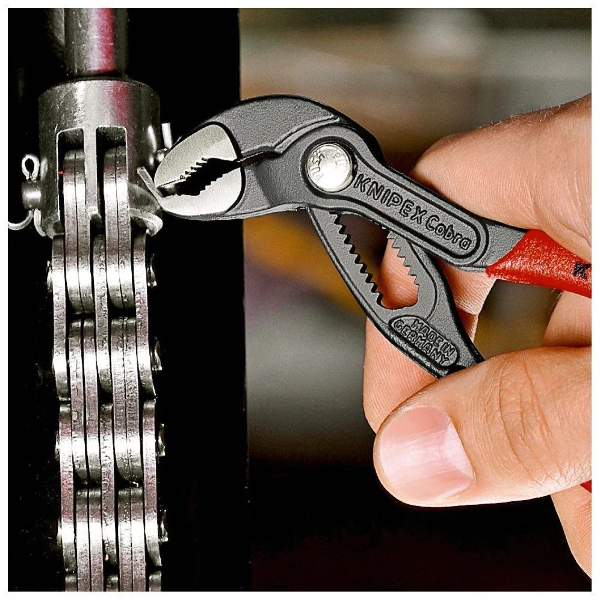 Knipex Zangenset Cobra Wasserpumpenzangen-Satz, 4-teilig, selbstklemmend, feinverstellbar 3