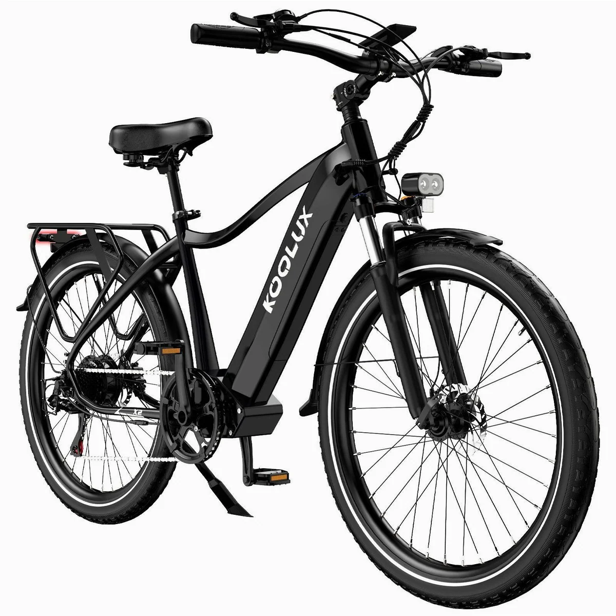 KOOLUX E-Bike 26 Zoll, 7-Gang Shimano, 624 Wh Akku, Scheibenbremsen — für Damen und Herren