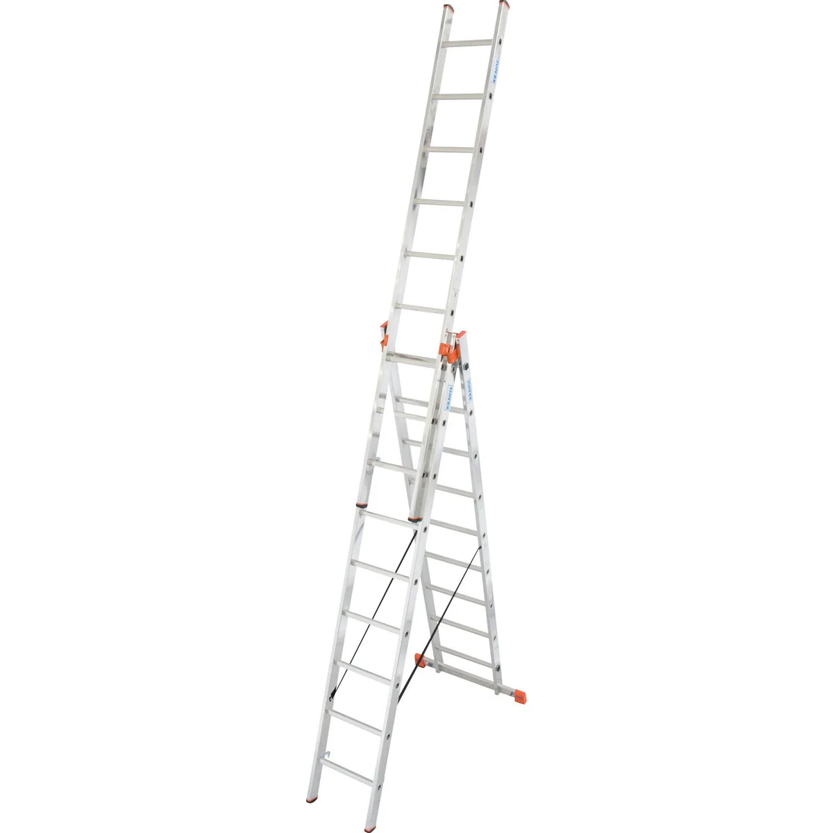 KRAUSE Tribilo Vielzweckleiter, 3x9 Sprossen, bis 6,85 m Arbeitshöhe
