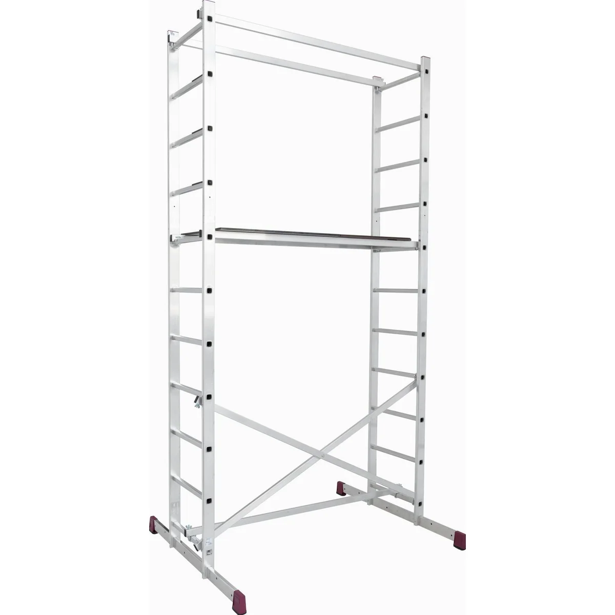 KRAUSE CORDA Arbeitsgerüst, rutschsichere Belagbühne 1,50 x 0,56 m, werkzeuglos aufbaubar 3