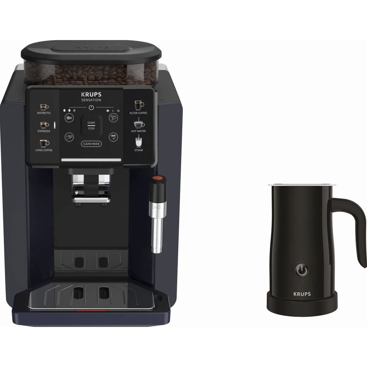 Krups EA910B.23 Kaffeevollautomat, XL Touch-Bedienpanel, kompakte Bauweise